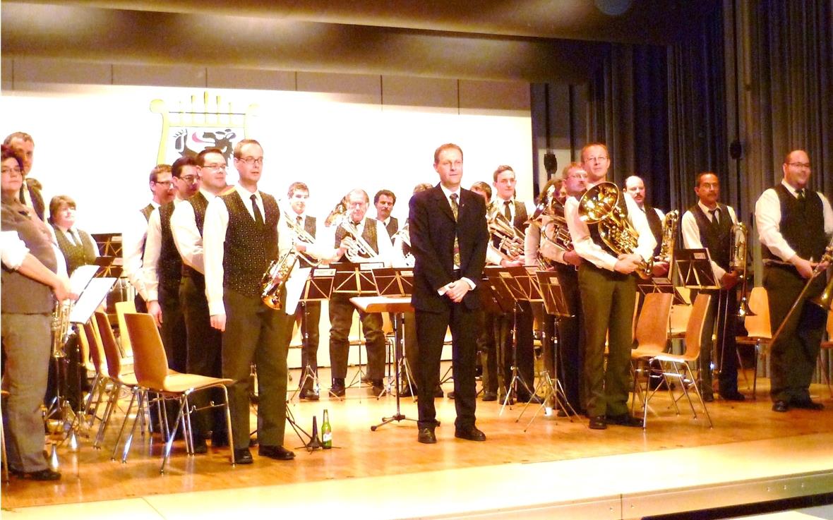 Die zufriedenen Musiker nach dem gelungenen Konzert.