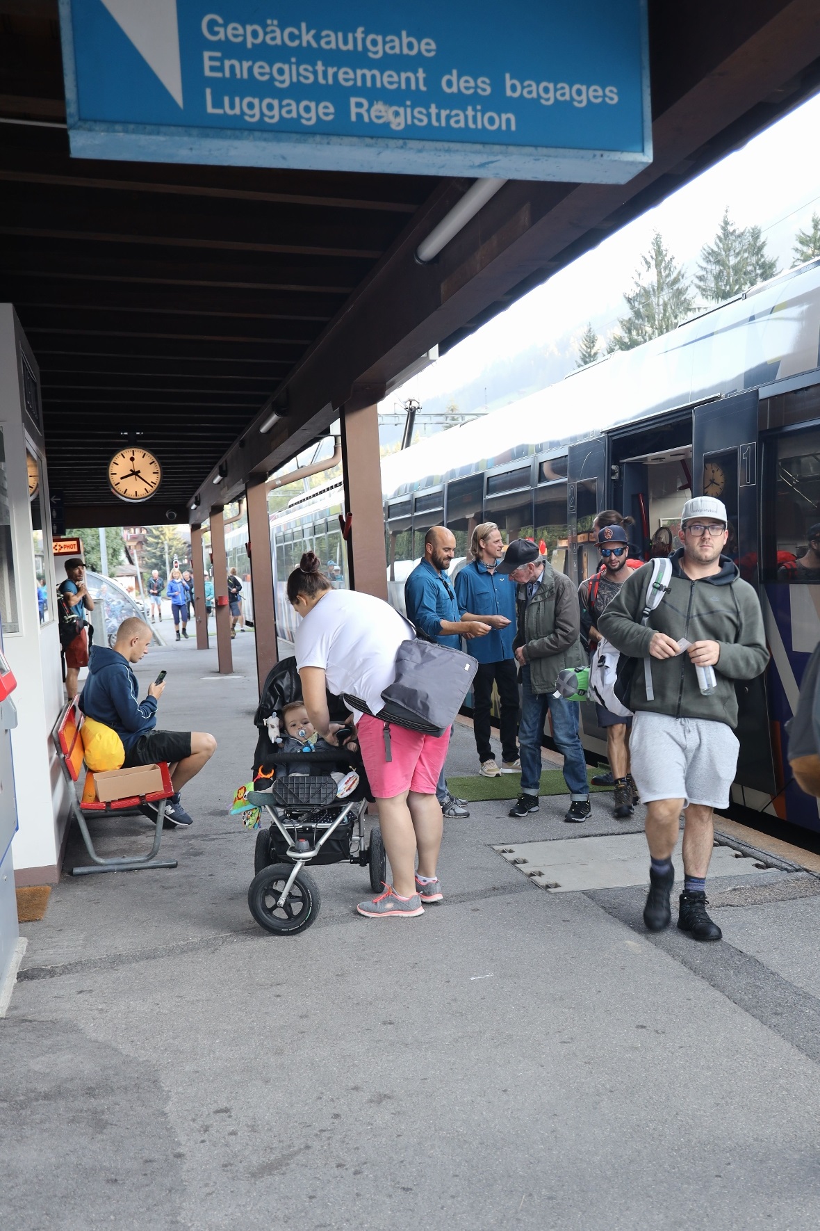 Dominique mitten im Ansturm.