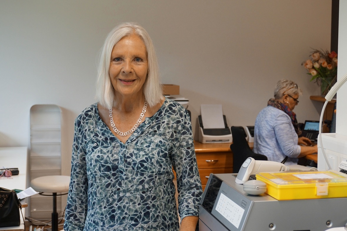 Dr. Monika Schürch im neuen Medaxo Praxiszentrum Erlenbach Dr. Monika Schürch in den neuen Praxisräumen in Erlenbach.