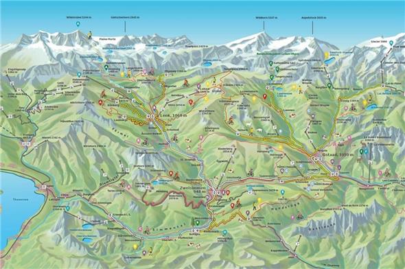 Durch das gemeinsame Projekt «ÖV inklusive» haben Gäste eine Fülle von Möglichkeiten, um mit öffentlichen Verkehrsmitteln zu den schönsten Zielen an Simme und Saane zu gelangen.