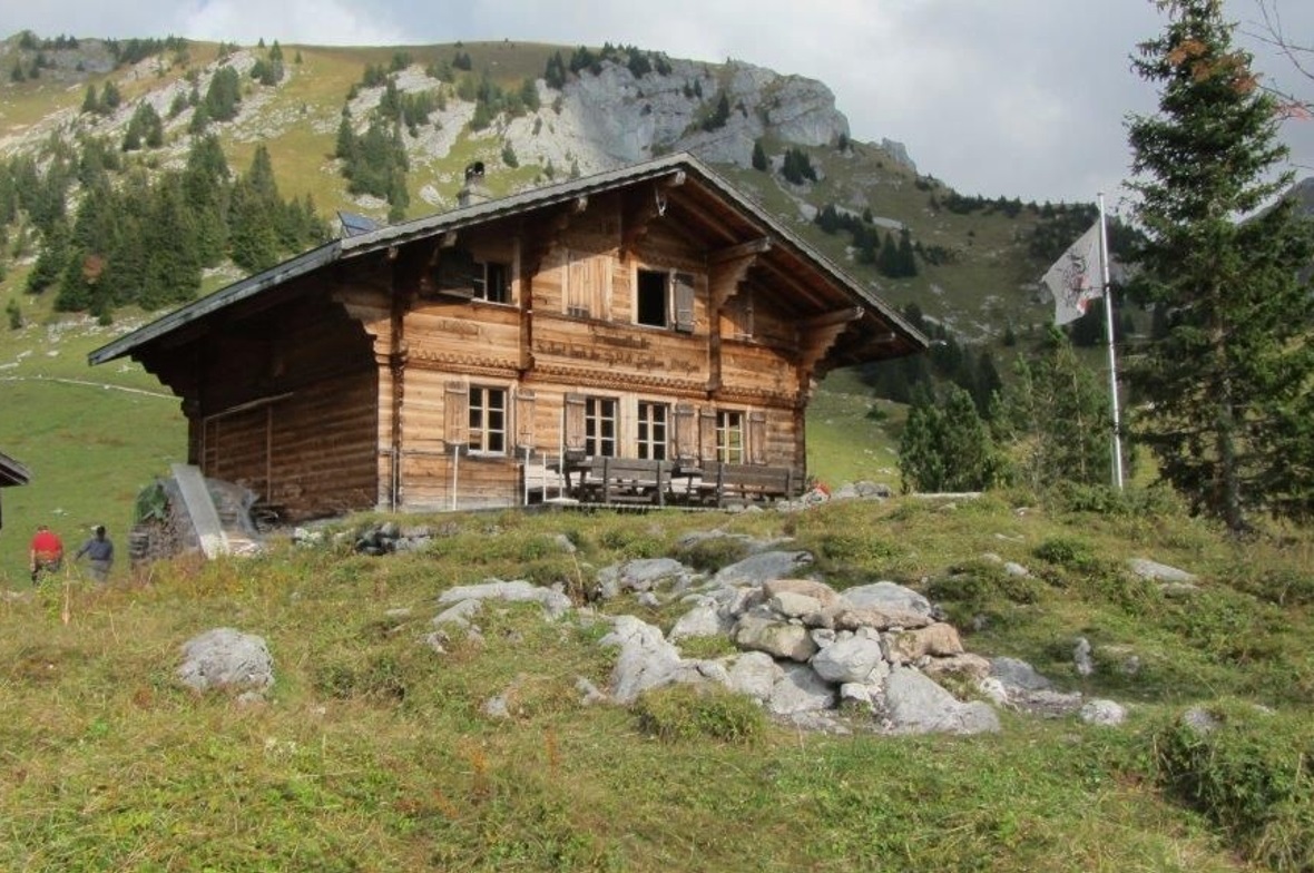 Ein Bijou: unsere Fromatthütte.