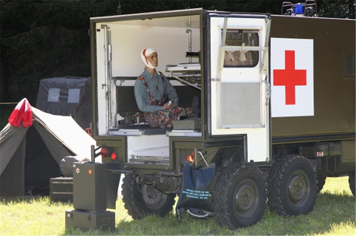 Ein Sanitätswagen aus  neuerer Zeit (noch im Einsatz).