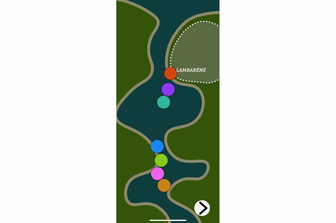 Ein Screenshot der neuen Naturpark-App für den Albert-Schweitzer-Weg.