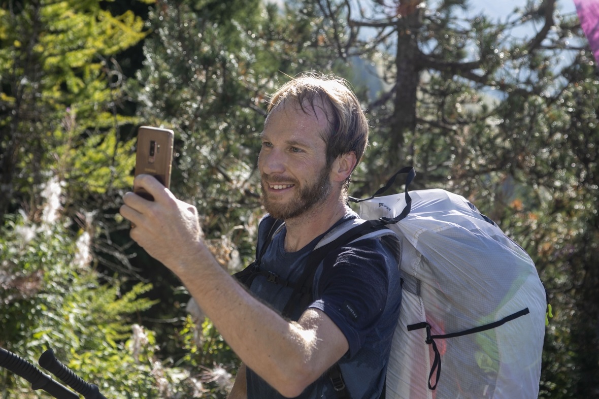 Ein Selfie wurde an jedem Turnpoint gemacht.