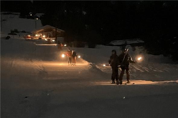 Ein Stimmungsbild der besonderen Art am Skilift Rossberg.