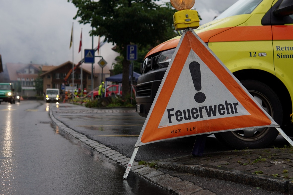 Ein forderndes Ergeignis: Der Grossbrand in Zweisimmen 2021.