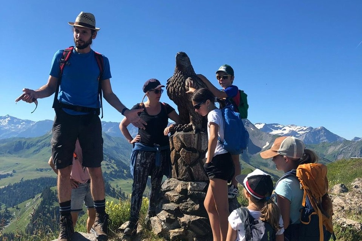 Einblick in die Wanderung mit Improvisationstheater.