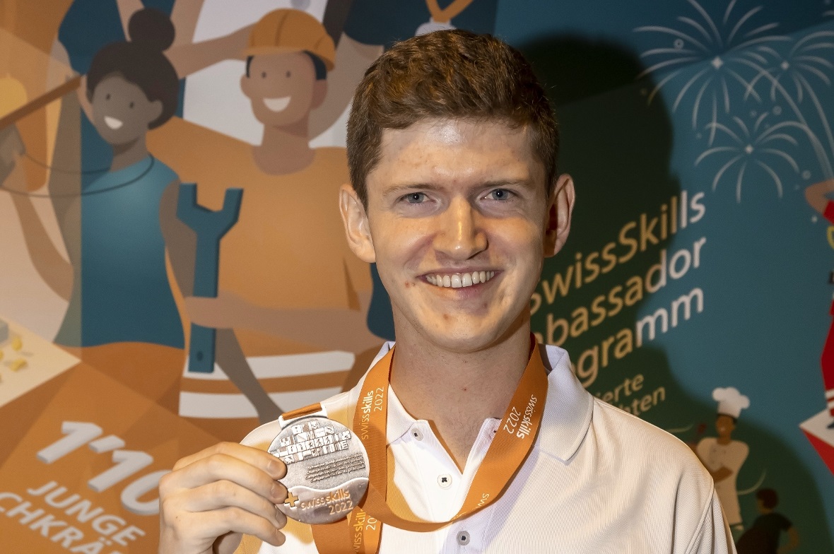 Elektroniker Pascal Pfäffli (Därstetten) durfte sich über Bronze freuen.