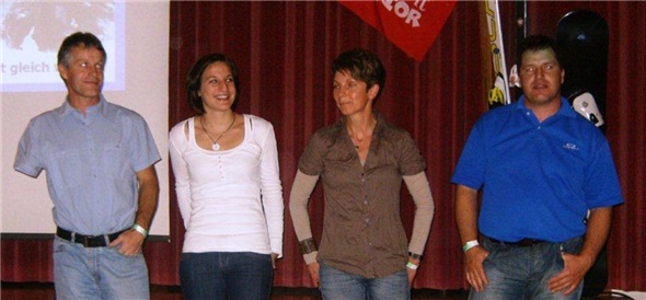 Erfolgreiche Sportler: Heinz Moser, Yvonne Schütz, Ursi Schütz, Markus Moser
