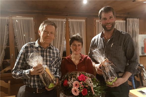Ernst Meinen, Eliane Anderegg und Niklaus Zahler (es fehlt Regina Meinen).