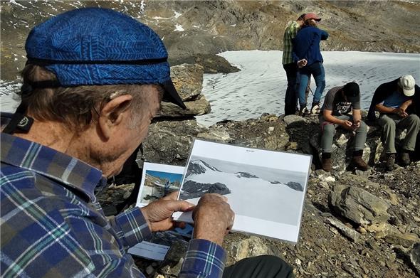 Ernst Zbären mit einer Aufnahme aus dem Jahr 1925 (gleicher Blickwinkel)