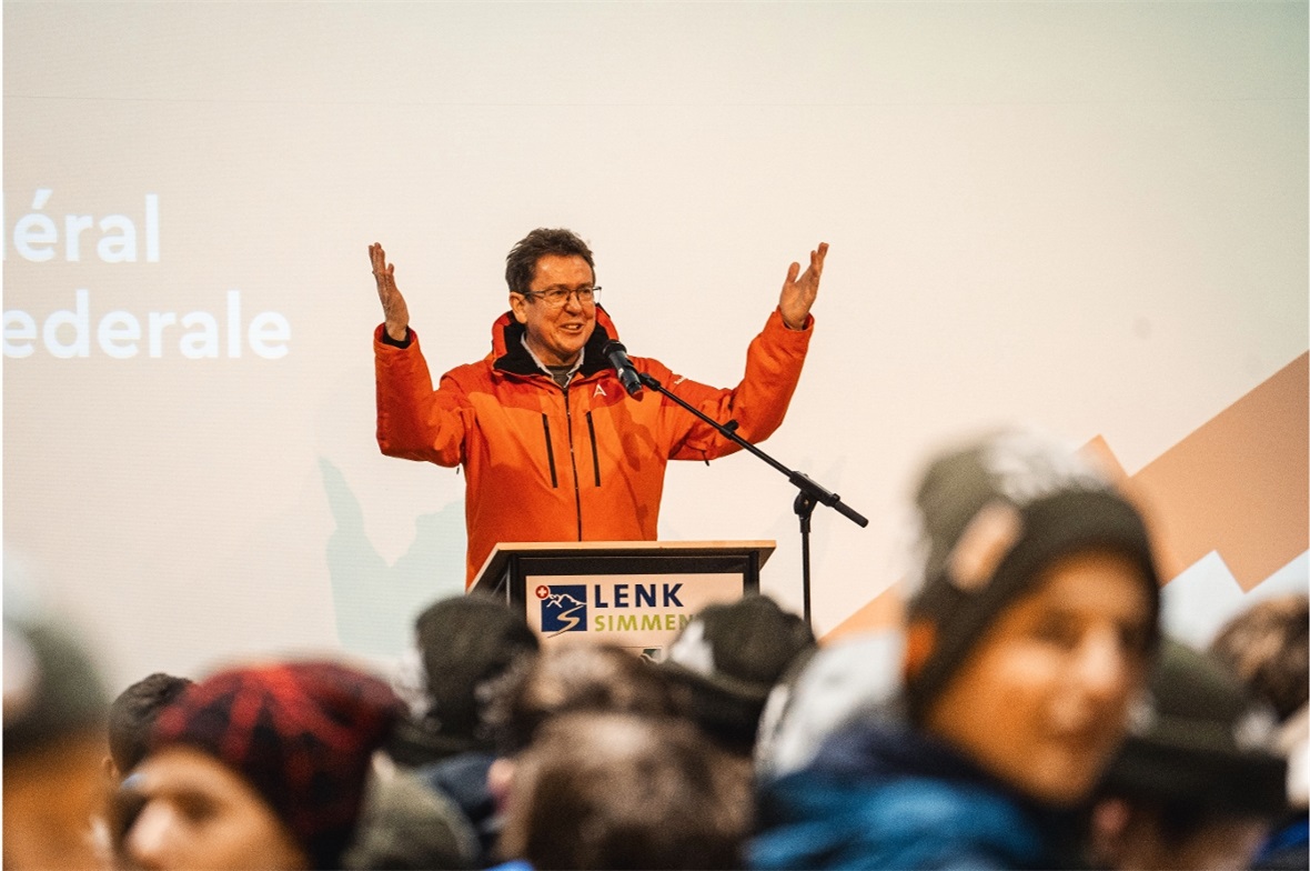 Eröffnung des JUSKILA durch Bundesrat Albert Rösti.