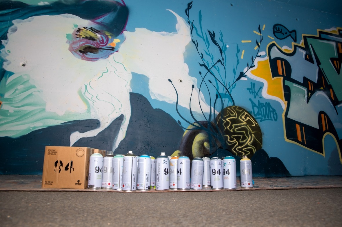 Es brauchte 200 Farbdosen für die Unterführung.