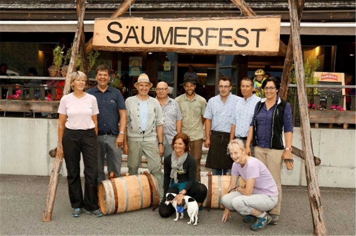 Es ist geschafft. Zufrieden und glücklich sind die «Säumer» angekommen und das S...