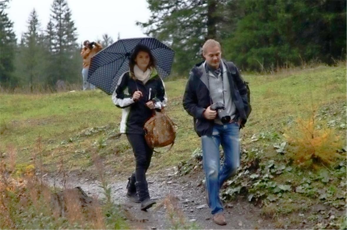 Es regnet bei den Siebenbrunnen