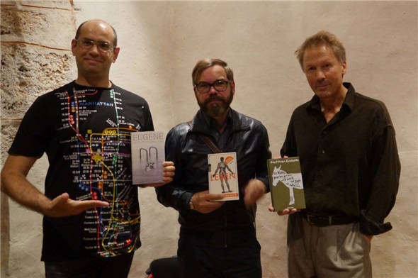 Eugène, David Wagner und Matthias Zschokke lasen aus ihren Büchern vor.