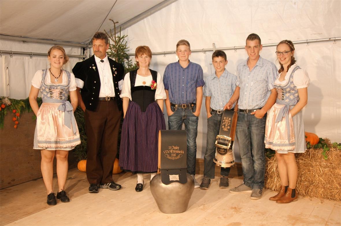 Familie Jakob und Margret Streun gewannen am Züchterabend den Betriebswettbewerb...