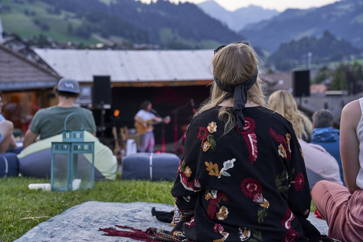 Festival-Stimmung auf der Wiese am Rinderberg.