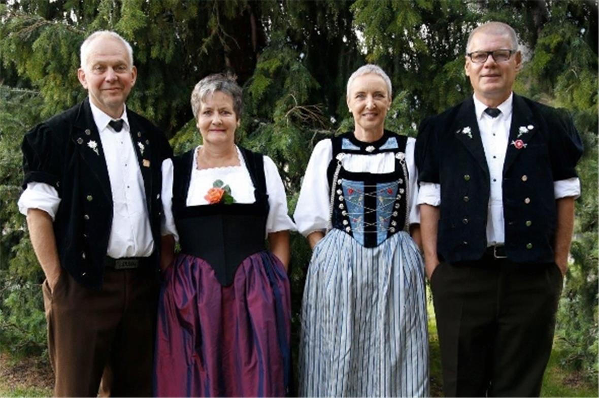 Festredner Grossrat Christian von Känel (links) und Gemeinderat Hansjörg Schneid...