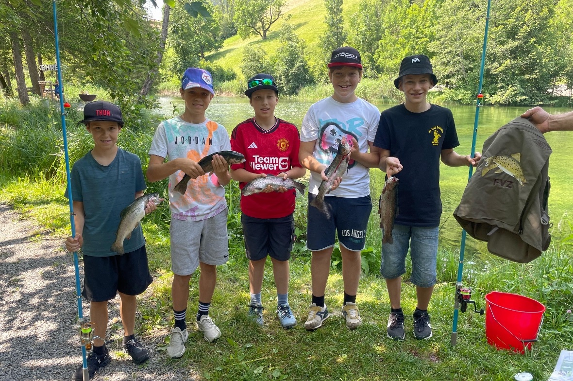 Fischen am Forellensee.