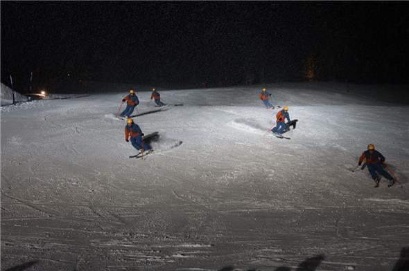 Formation fahren, noch vor dem Schnee.