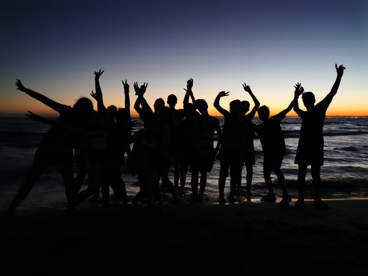 Fotoshooting nach dem Sonnenuntergang.
