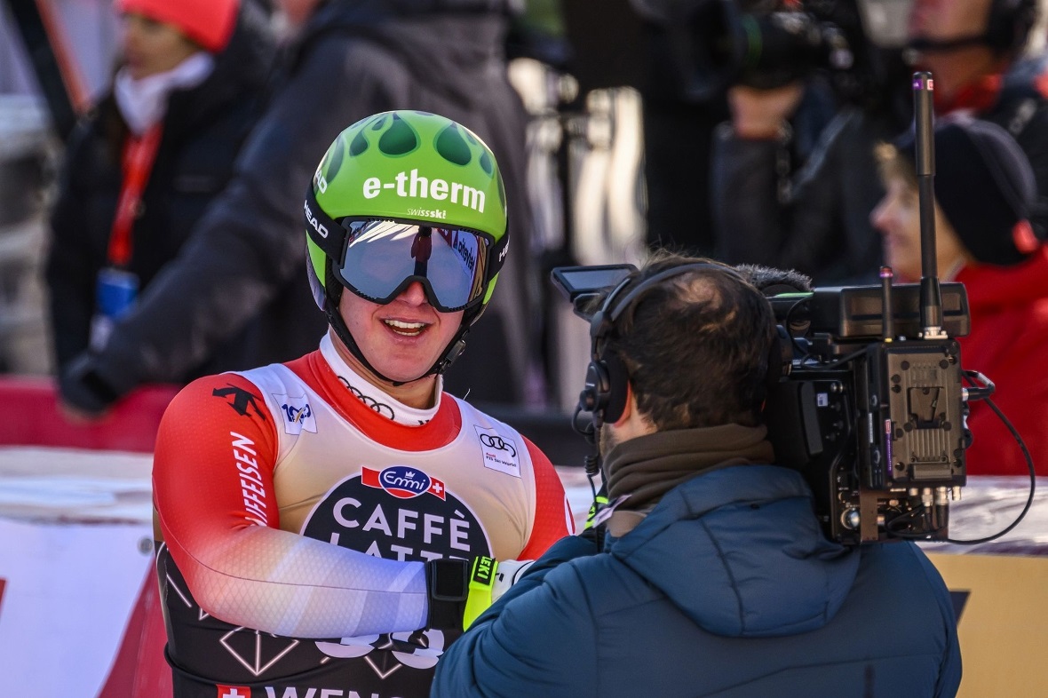 Franjo von Allmen im Zielinterview.