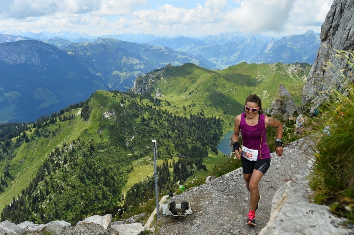 Es war perfekt angerichtet Franziska Mathys aus St. Stephan erklomm die letzten Meter vor dem Ziel.