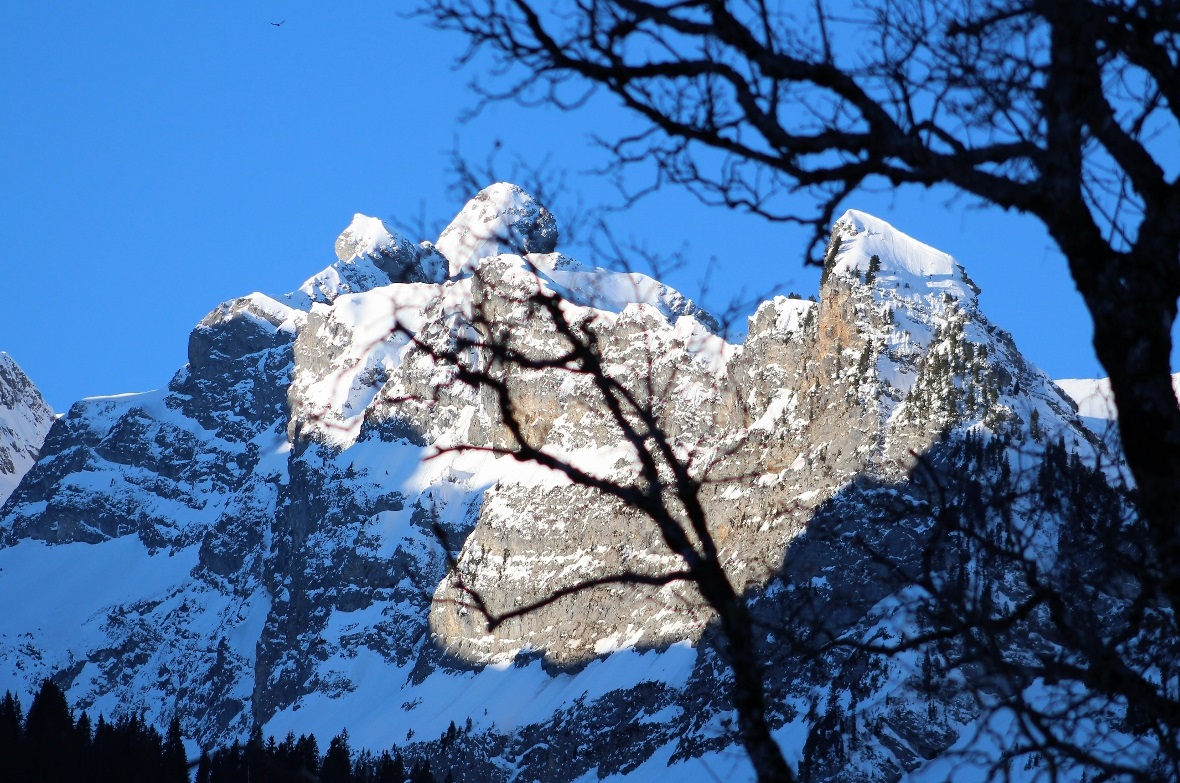 Frühmorgens war neben den Rennläufern auch die Sonne an der Grimmialp am Start.