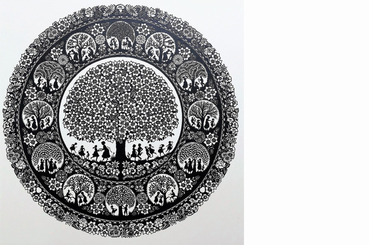 «»Geborgenheit» Scherenschnitt von von Hans-Jürgen Glatz