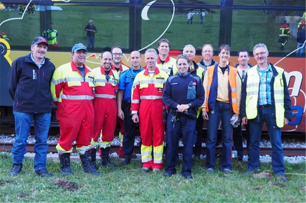 Gemeinderat Martin Sulliger, Stefan Buchs, Pascal Rufener, Adrian Di Camillo, Po...