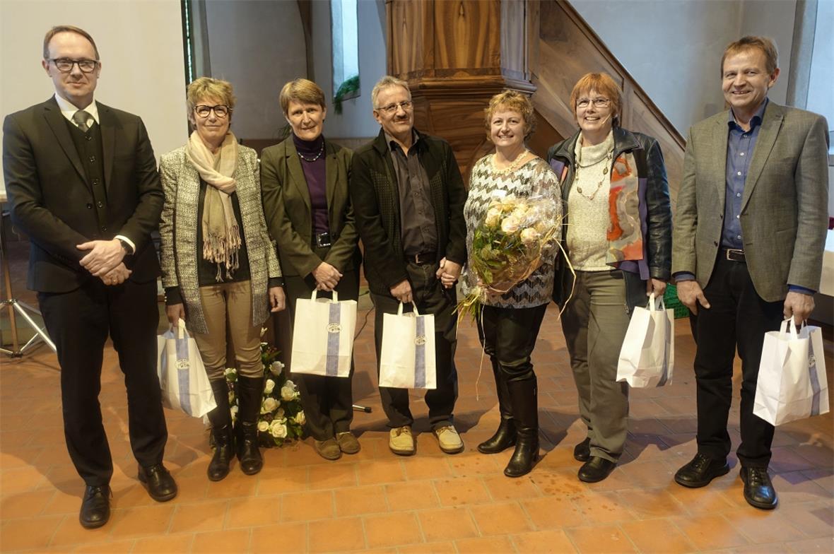 Gemeinsam prägten sie Gottesdienst und Festakt zum Jubiläum: Pfarrer Christof Mu...