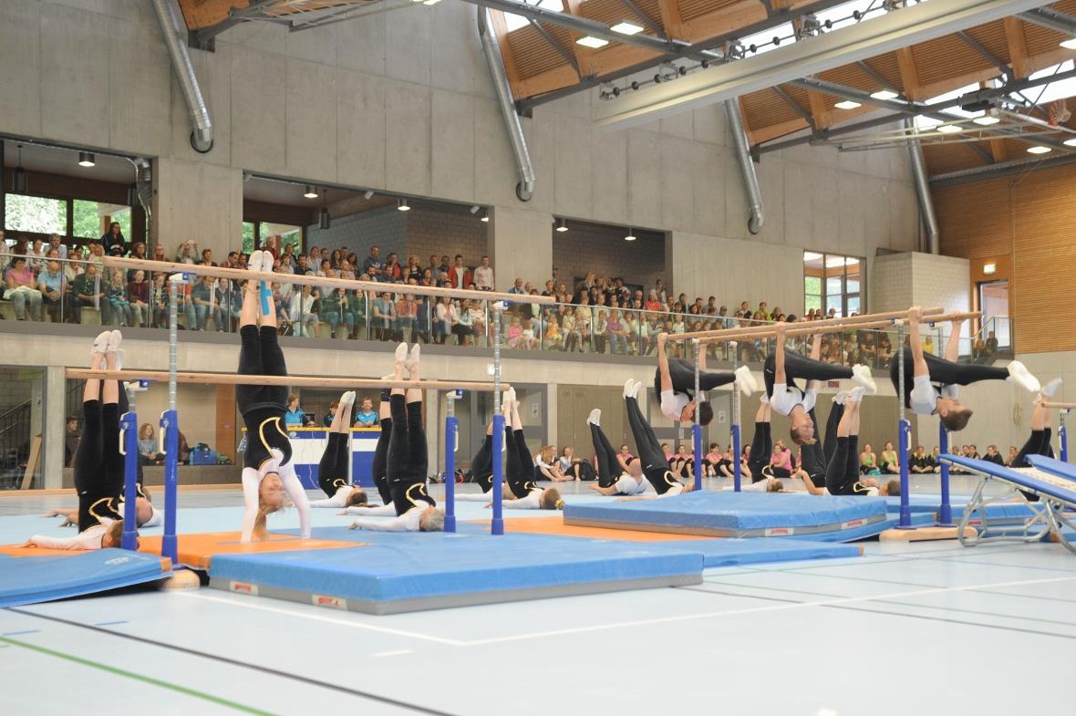 Gerätekombination Turner und Turnerinnen des TV Zweisimmen.