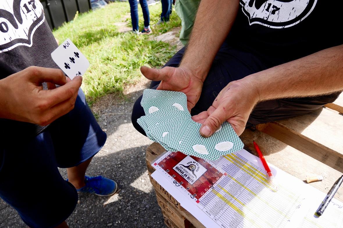 Gespielt wurde mit originalen Poker-Karten direkt aus Las Vegas.