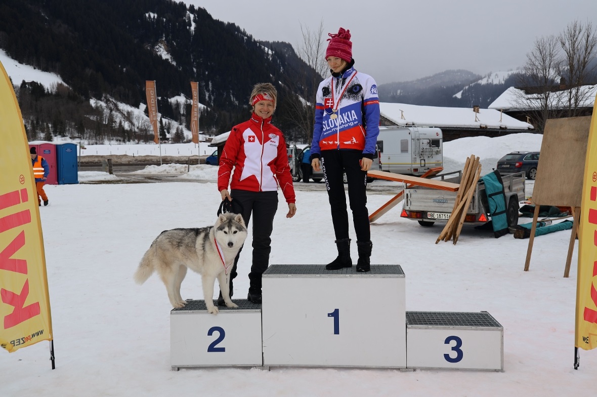 Gewinner Skijöring Frauen, 1 Hund SH 12 km / 8km