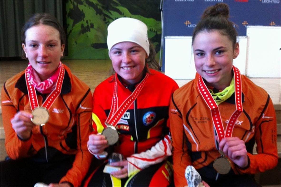 Gewinner Staffel Bronzemedaille: Sabine Beetschen, Fabienne von Weissenfluh und Karina Wampfler.