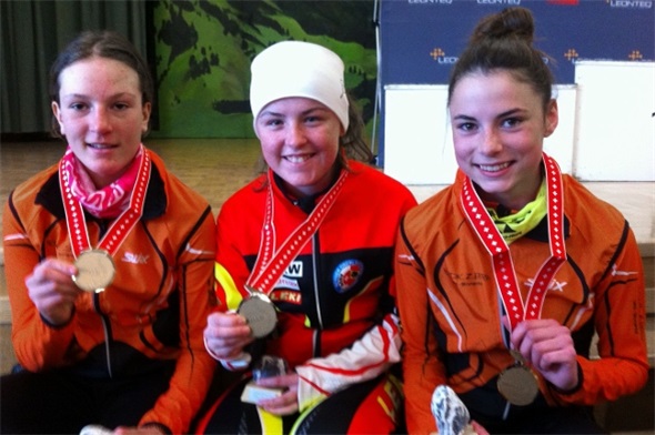 Gewinner Staffel Bronzemedaille: Sabine Beetschen, Fabienne von Weissenfluh und Karina Wampfler.