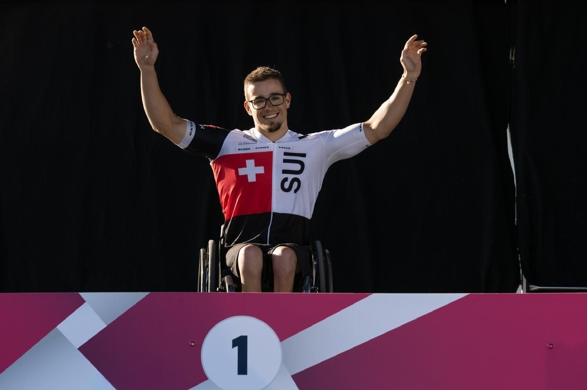 Gewinner des Gesamtweltcups: Handbiker Fabian Recher.