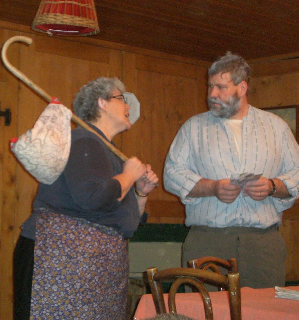 Grosi im ersten Akt beim Verabschieden von Zeller.