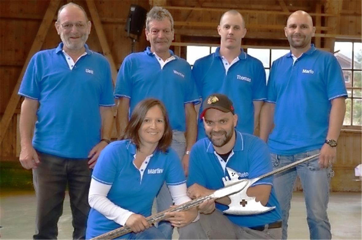 Gruppe «Heimberg» der Militärschützen Mannried am Mannenberg-Schiessen.