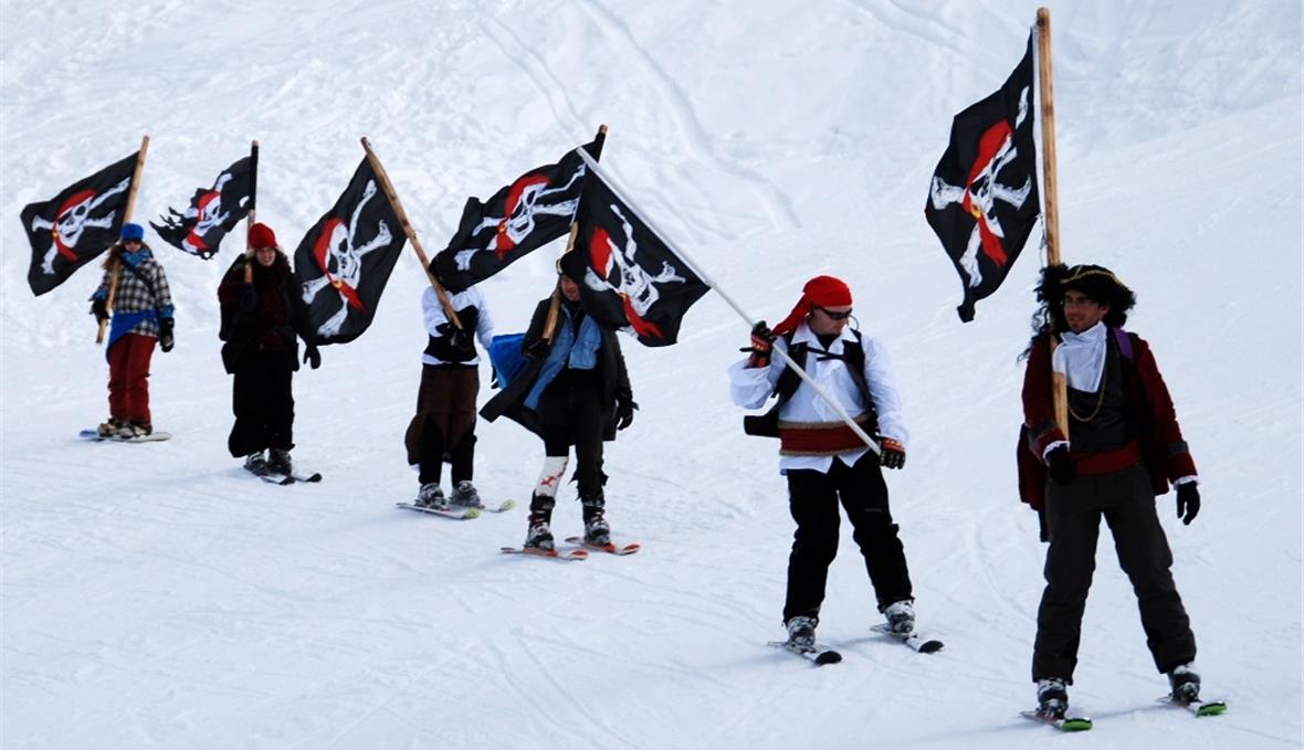 Gruppe auf der Heimfahrt.