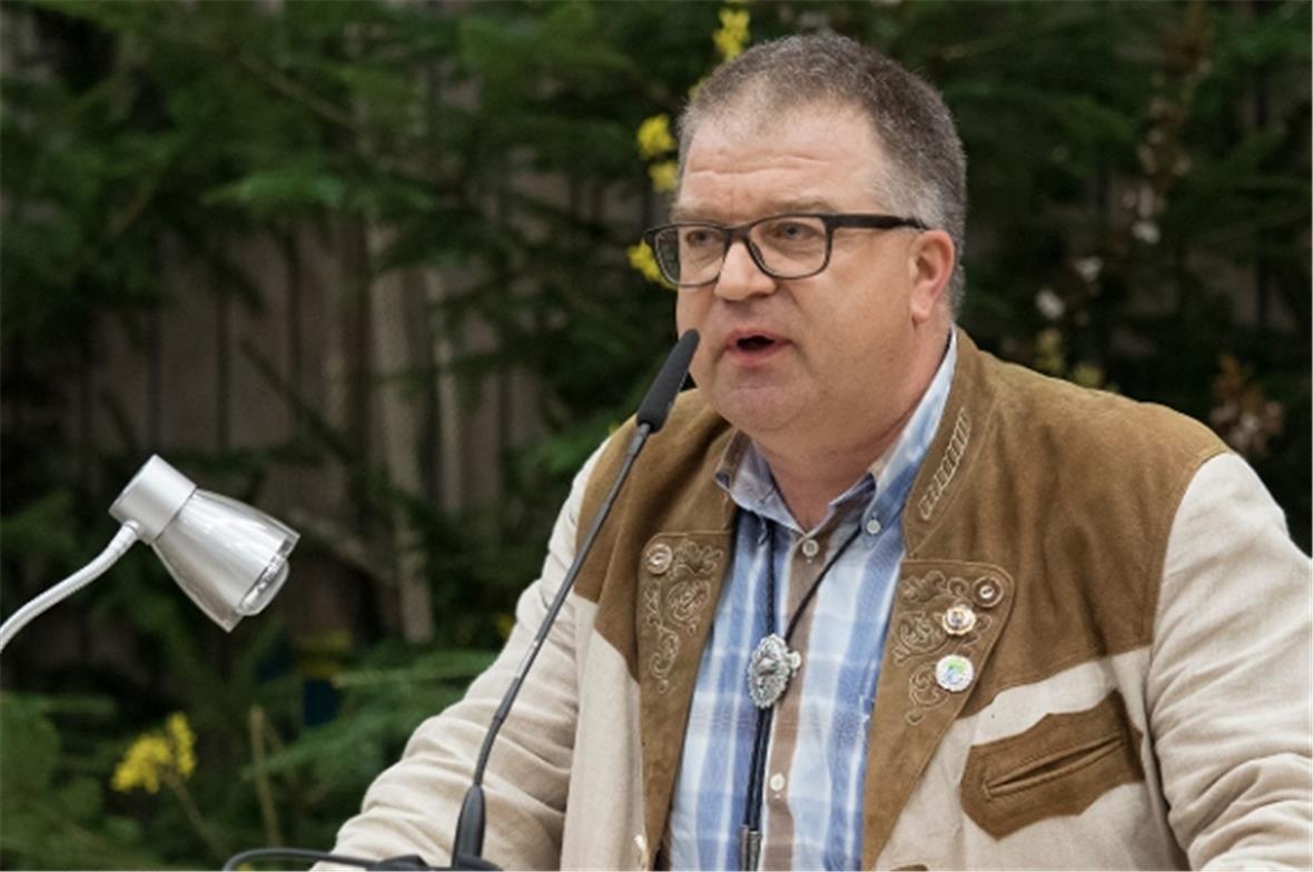 Grußwort des Kreisvorsitzenden Egbert Seitz vom Fischereiverband.