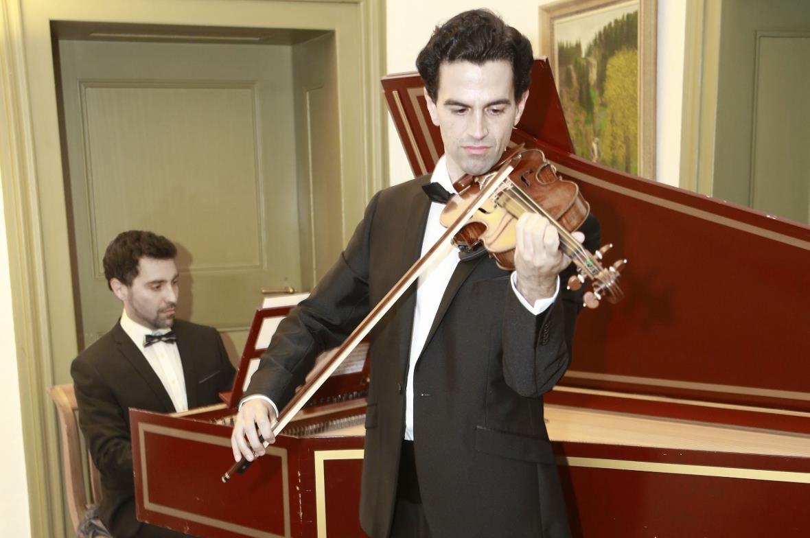 Guillermo Navarro Violine und Daniel Delgado Cembalo konzert im Schloss Blankenburg
