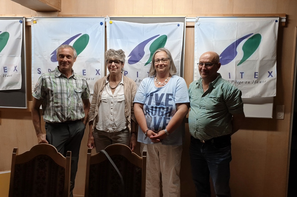 Gut aufgestellt für die Zukunft: Vorstandsmitglied Martin Bühler, Präsidentin Anna Bieri, Pflegedienstleiterin Claudia Gautschi und Geschäftsleiter Ueli von Känel.