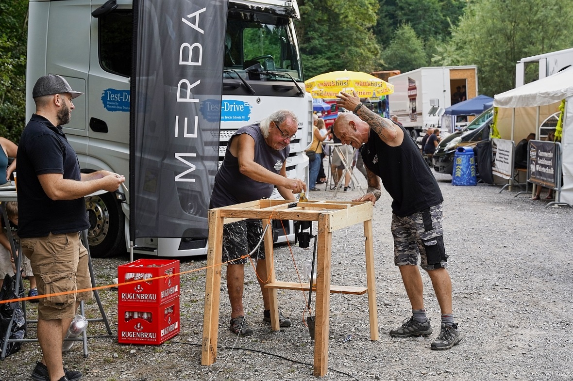 Gut reden konnten die Team-Mitglieder, die beim Geschicklichkeitsfahren nicht im...