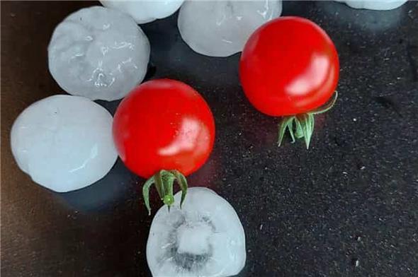 Hagel am Nachmittag des 20. Juli in St. Stephan.