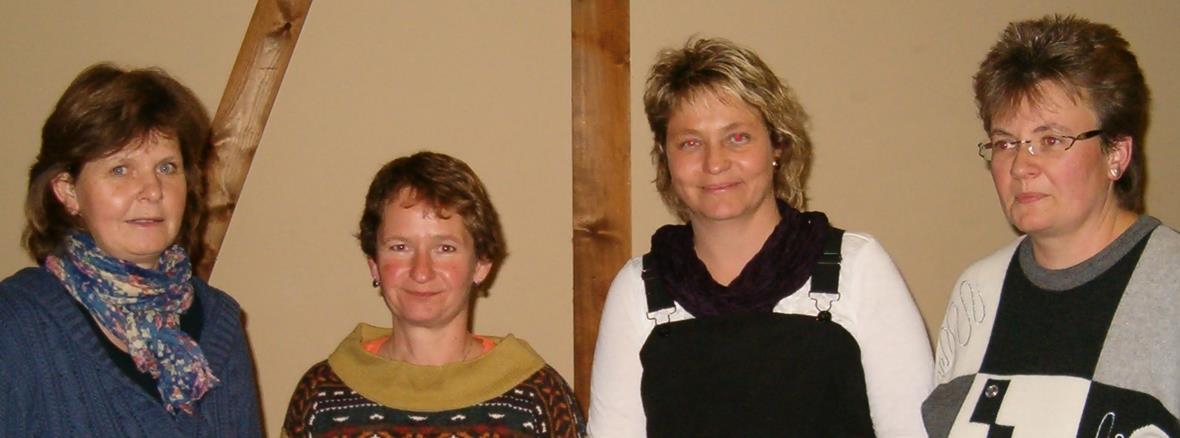 Heidi Matti, neues Mitglied der Begleitkommission zum Rechnungsprüfungsorgan, Gertrud Gobeli, neue Gemeindrätin, Monika D’Incau, abtretende Gemeinderätin, Daniela Feuz, neues Mitglied der Schulkommission.