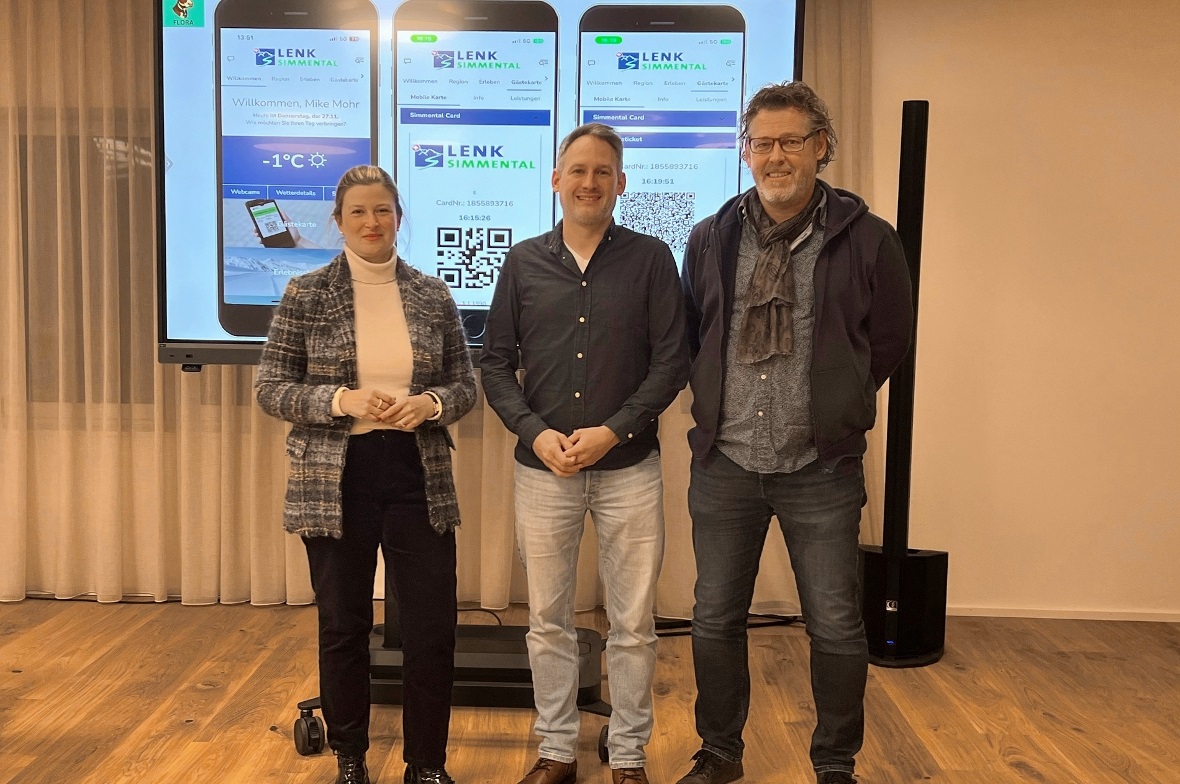 Helena Galanakis (Geschäftsführerin, LST), Patrick Kohli (Projektleiter Digital, LST und Mike Mohr (Geschäftsführer, feratel Schweiz AG).