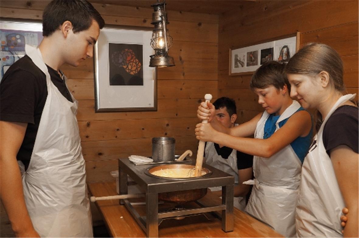 Herstellung eines Käsemutschlis