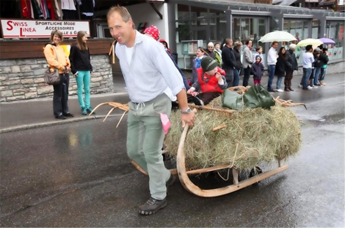 Heutransport am Umzug